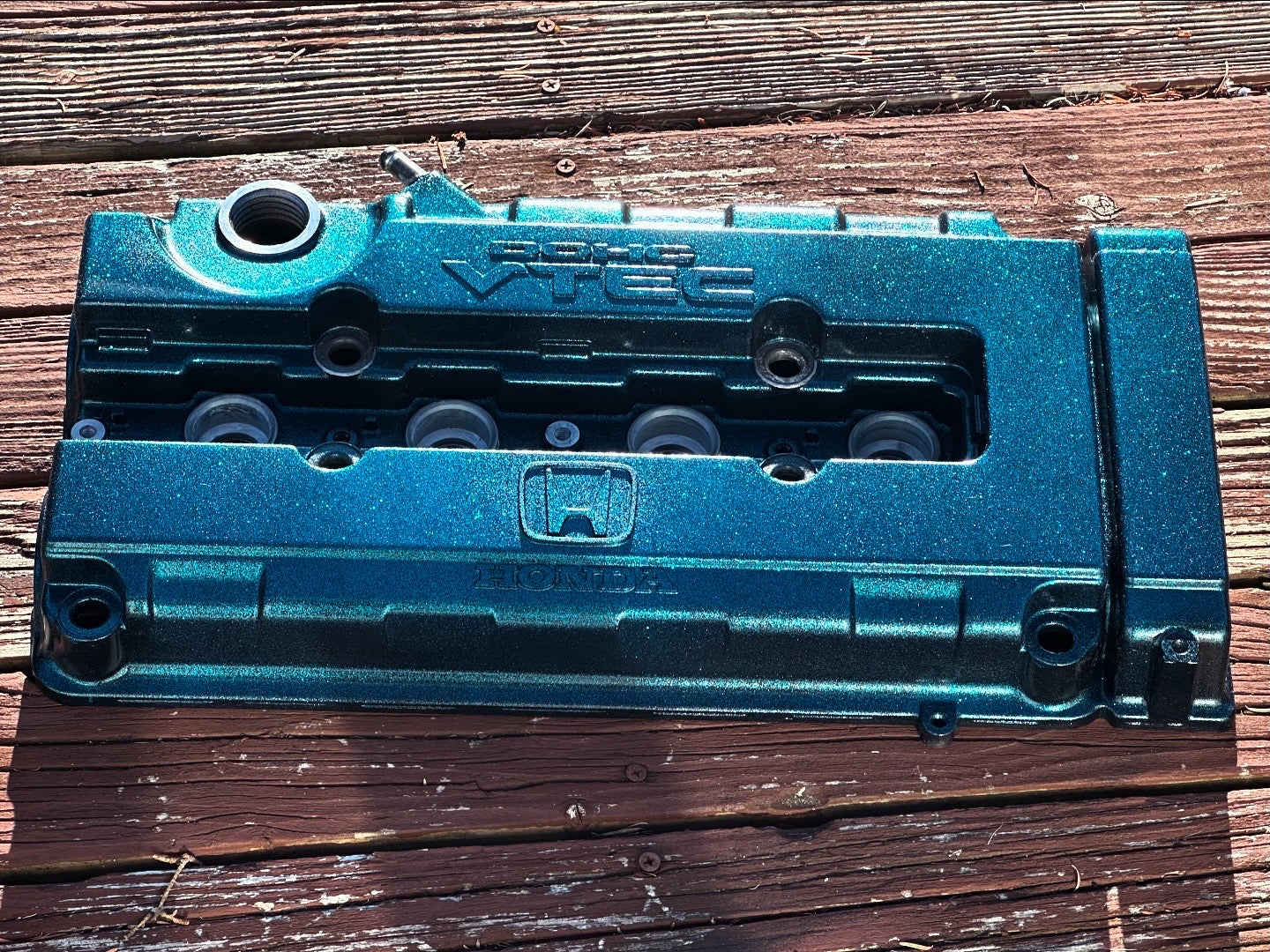 Honda / Acura B Series VTEC Valve Cover in Teal Green Flake