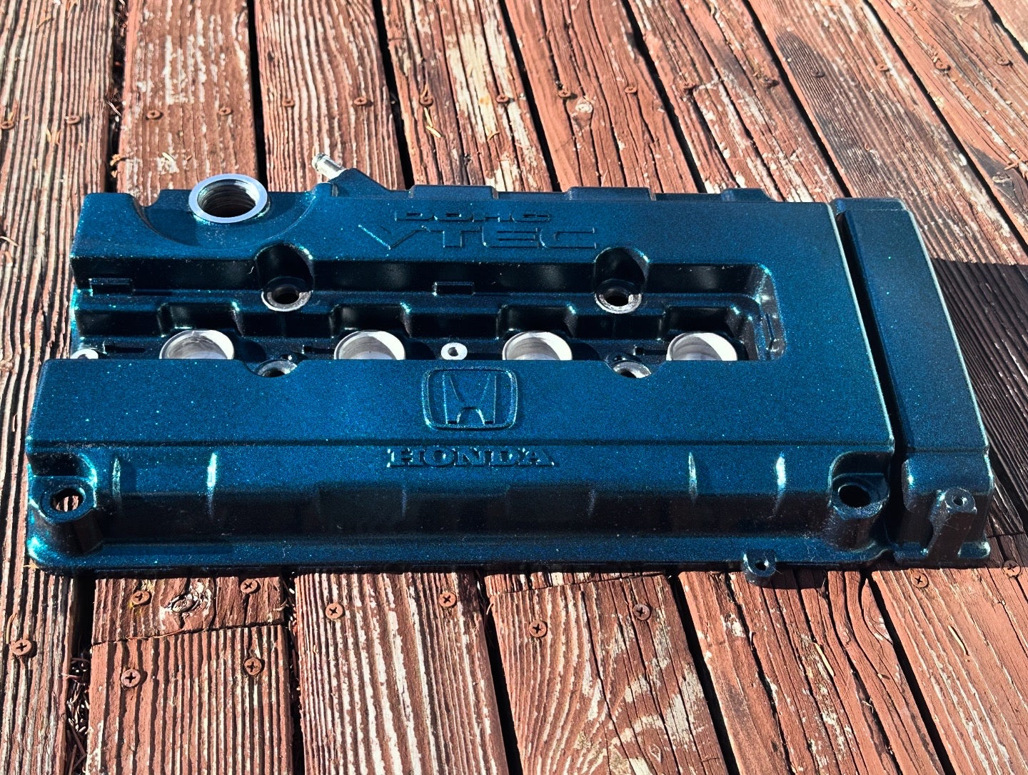 Honda / Acura B Series VTEC Valve Cover in Teal Green Flake