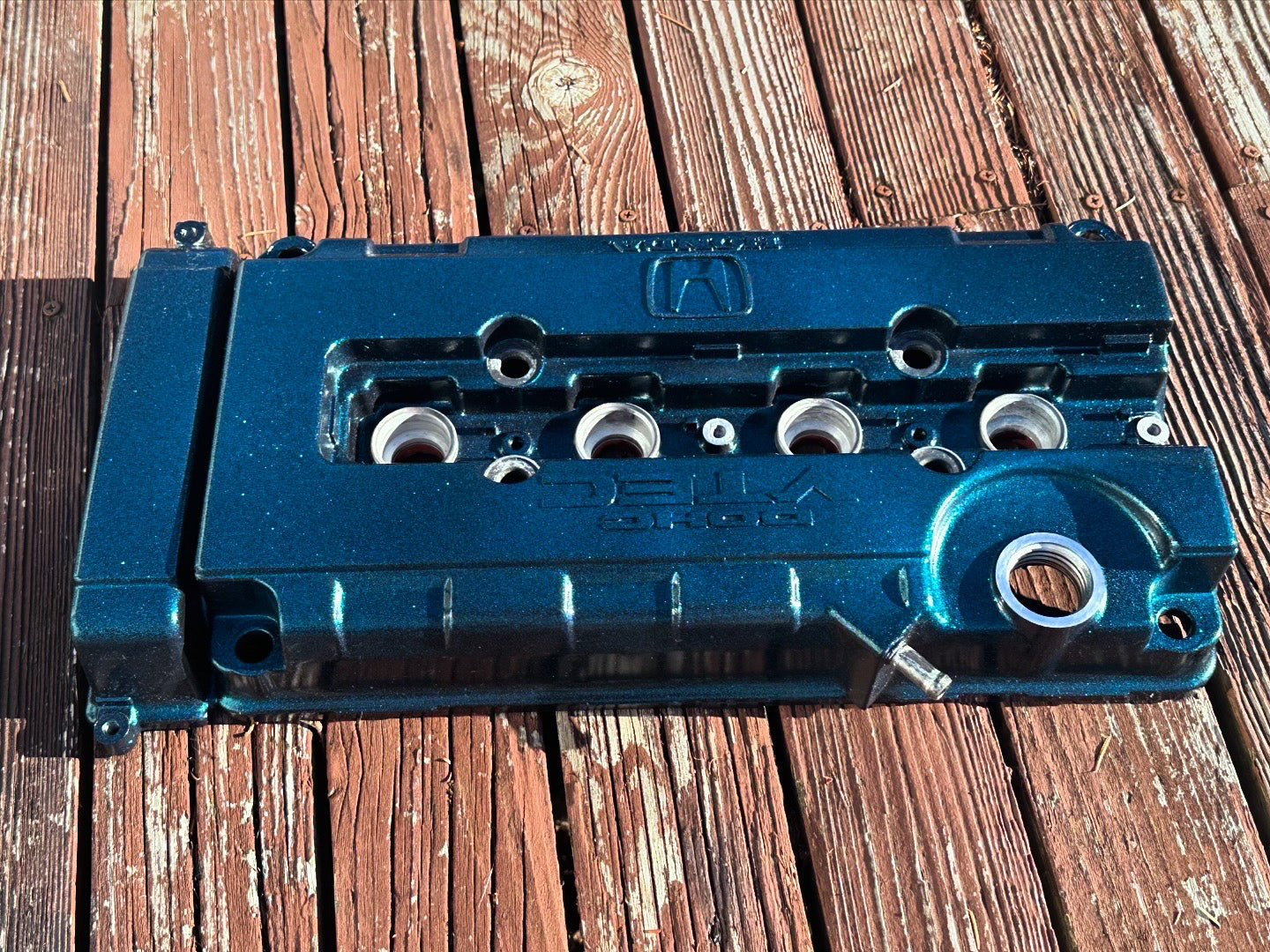 Honda / Acura B Series VTEC Valve Cover in Teal Green Flake