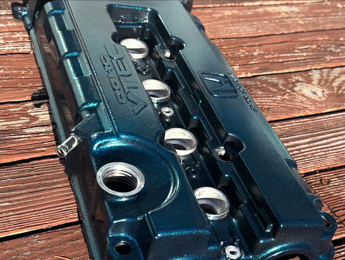Honda / Acura B Series VTEC Valve Cover in Teal Green Flake